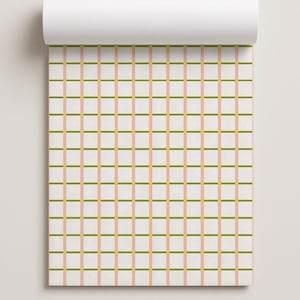 Ginnie Contact Paper, peach olive and neon yellow