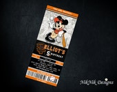 PRINTABLE San Francisco Giants Mickey Mouse Baseball Birthday Party Ticket Invitation/ SF Giants Mickey Mouse Birthday All Access Pass #2