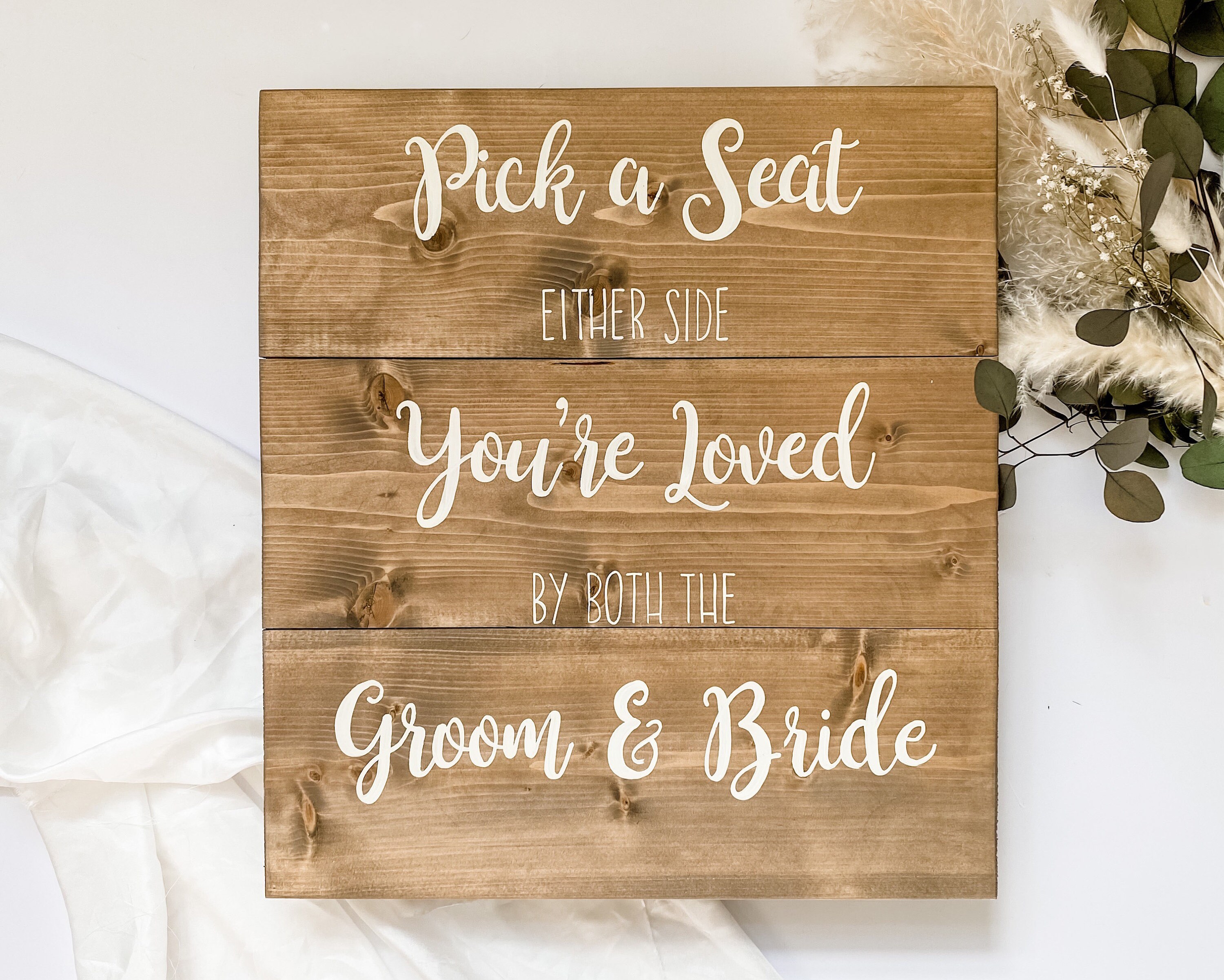 Elige un asiento a ambos lados que te aman tanto el novio como | Etsy