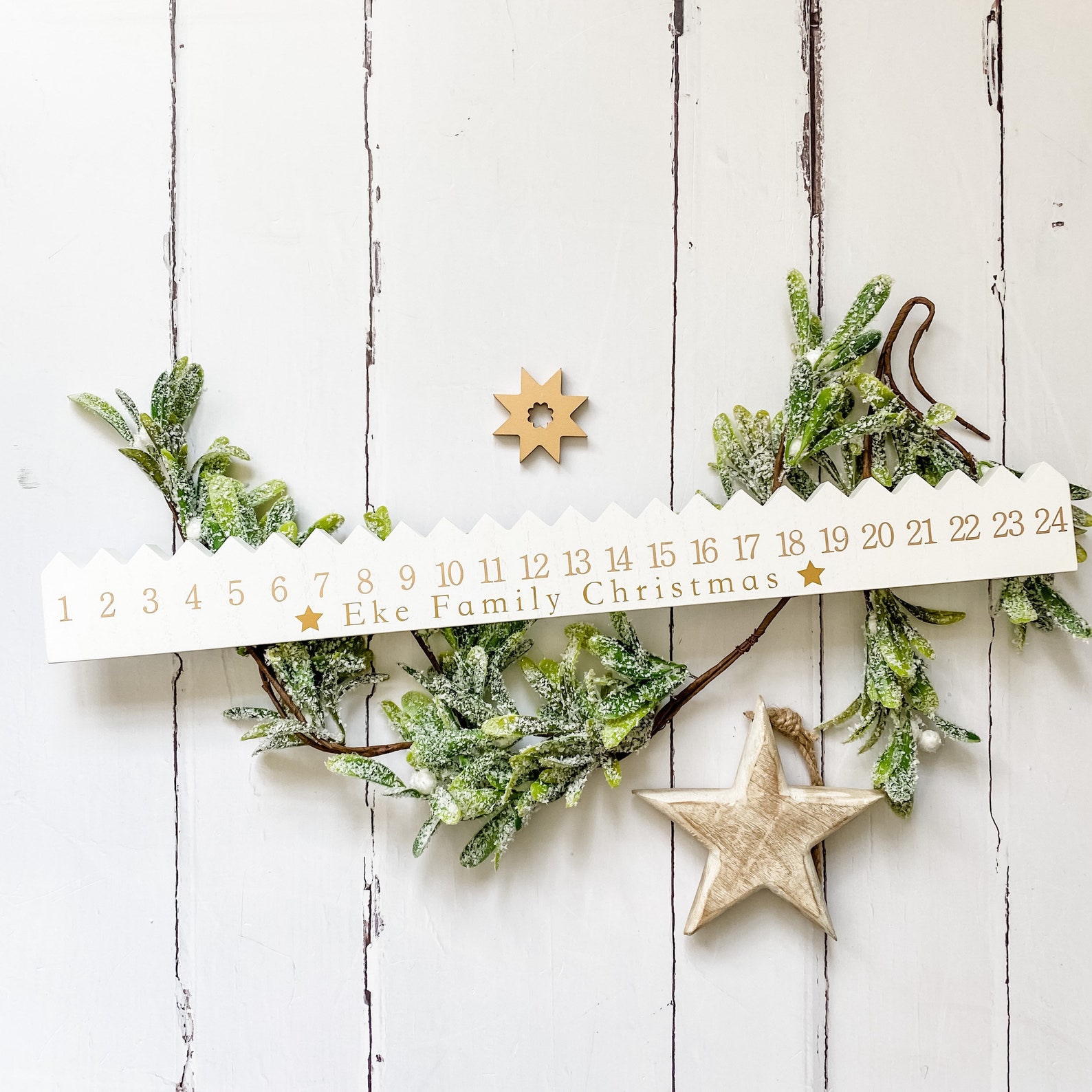 Wooden personalised Christmas advent. Countdown to xmas in | Etsy