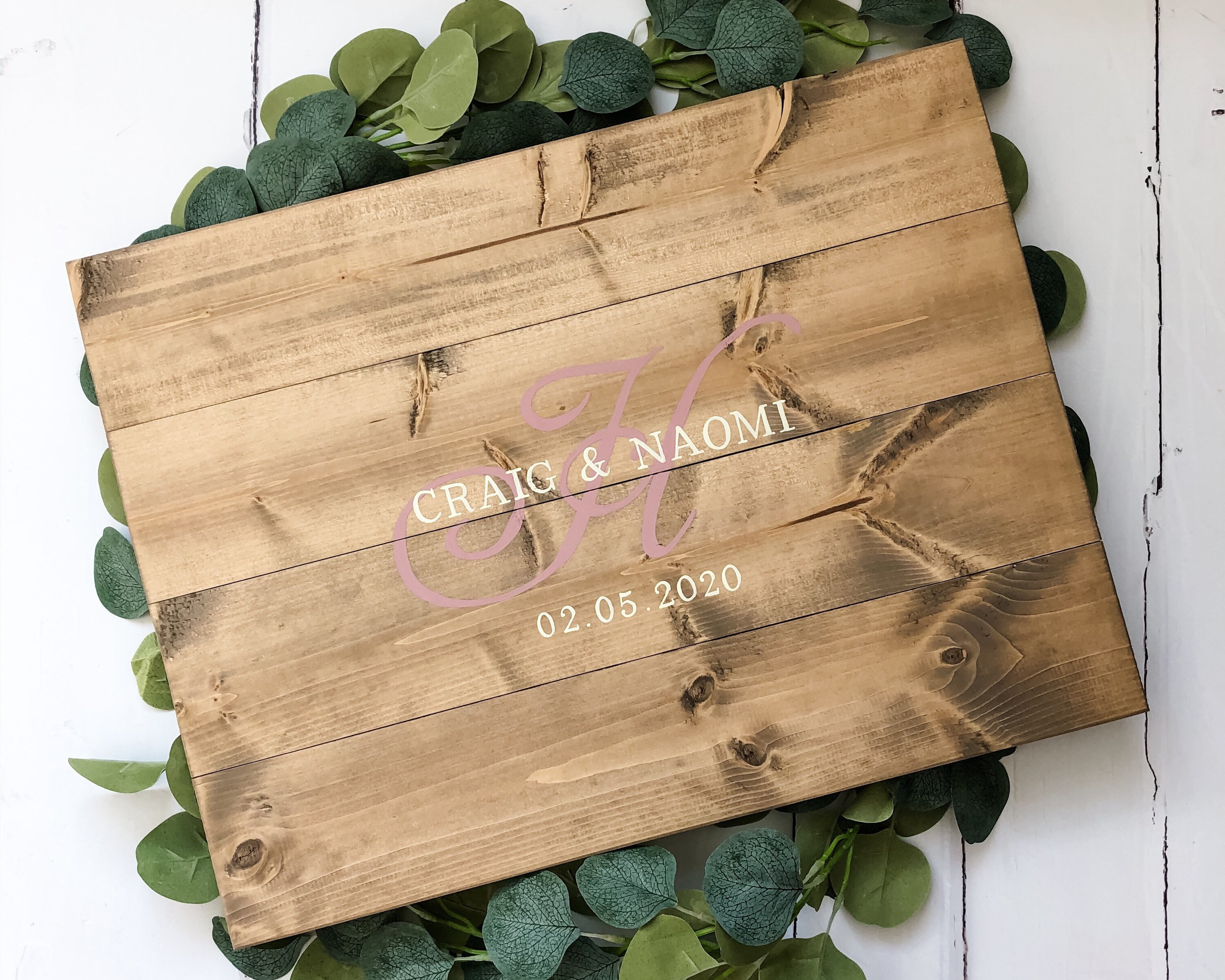 Guest book board Rustic guest board wedding guest book Etsy