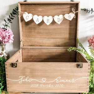 Personalised wedding card box Card Box Wedding Card box Wedding box Wedding mail box Wedding ideas Rustic wedding card box image 3