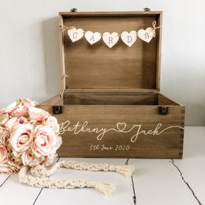 Personalised wedding card box Card Box Wedding Card box Wedding box Wedding mail box Wedding ideas Rustic wedding card box image 6