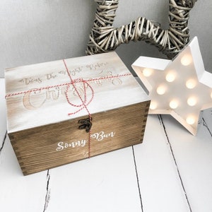 Personalised wood Christmas Eve box image 10