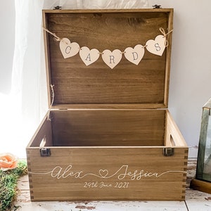 Personalised wedding card box Card Box Wedding Card box Wedding box Wedding mail box Wedding ideas Rustic wedding card box image 2