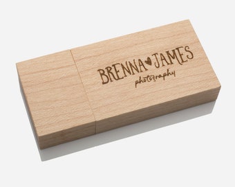 Wood/Wooden USB Flash Drive with Personalization 4gb, 8gb, 16gb | Maple USB | USB 2.0