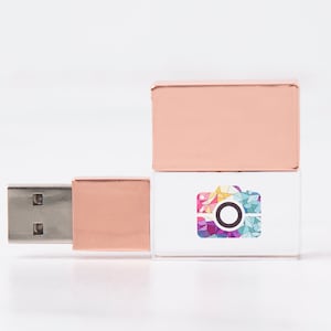 USB Crystal avec personnalisation | Clé USB avec impression couleur | Clé USB pour mariage