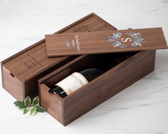 Wooden Lid Wine Box with Full Color Printing | Personalized Wine Box | Birthday Gift | Wedding Gift | Anniversary Gift