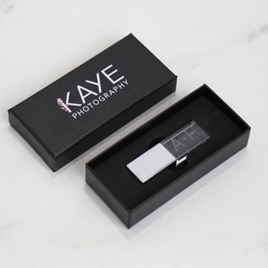 Glossy Black USB Gift Box + Crystal USB | Personalized Bundle