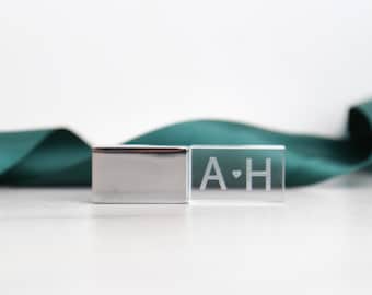 Crystal USB with Personalization | USB Flash Drive | Wedding Flash Drive