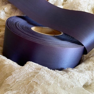 2 inch Wide 2.5 yards - Antique Satin Rayon Ribbon - Haberdashery Millinery Vintage Supplies