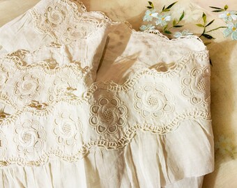Antique Petticoat Salvage Fine Cream Batiste Remnant of Delicate Pintucks Victorian Salvage Cutter Craft Dolls