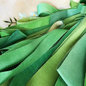 Summer Greens - Vintage Rayon Petersham