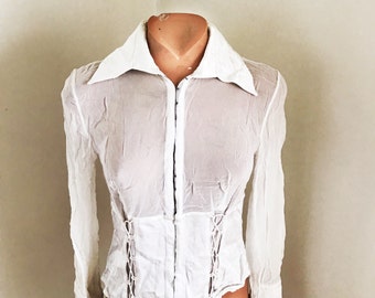 Fabulous 80s Detailed Blouse - Evening Shirt - Chic