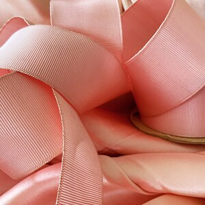 Vintage Ballet Pink Rayon Grosgrain / Petersham