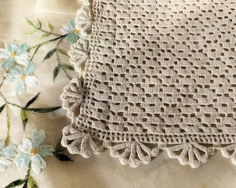 Vintage Handmade Doily / Mat - Hand Crocheted