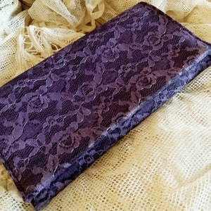 Vintage Purple Lace & Satin Purse