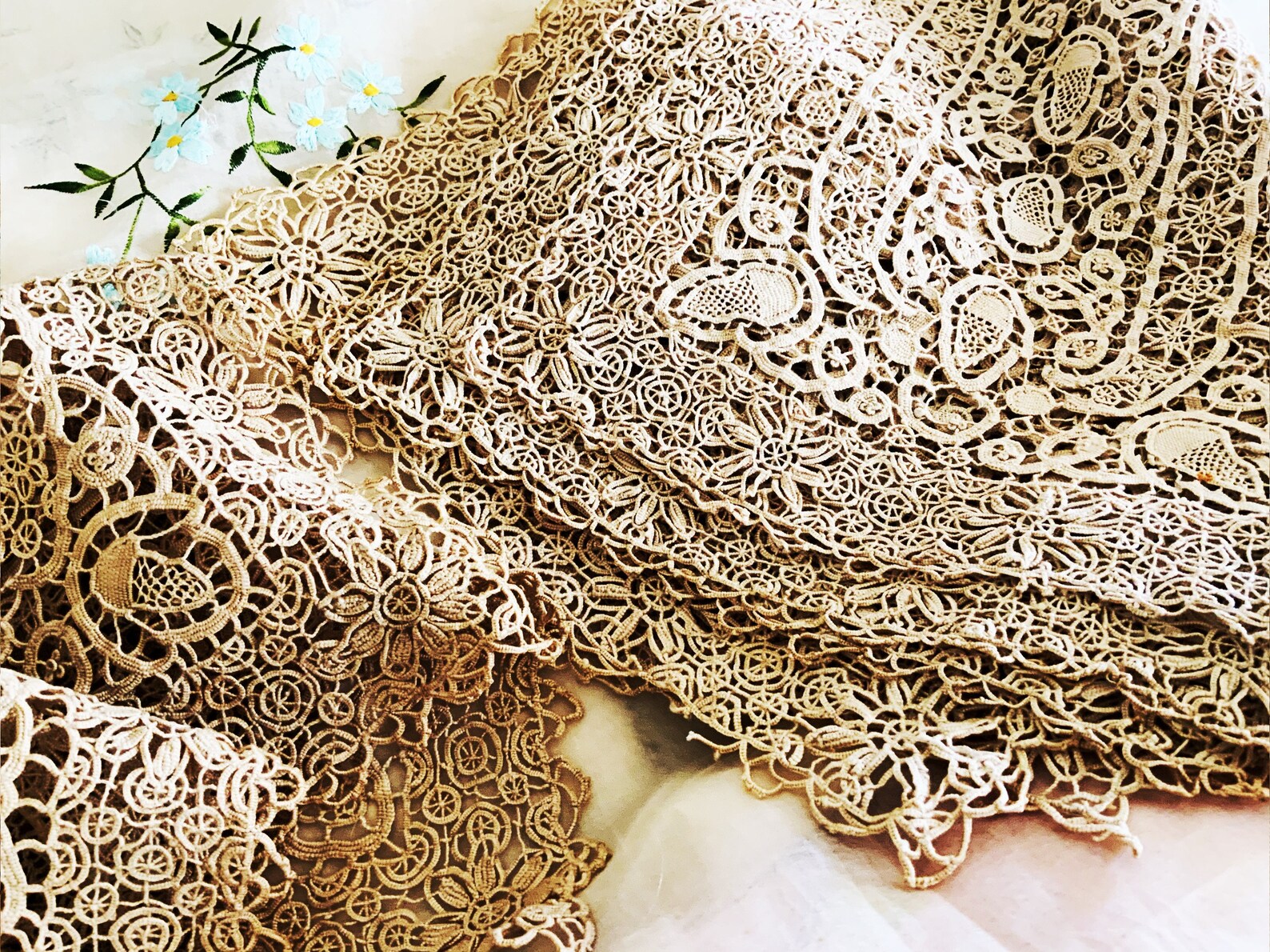 Handmade Antique Italian Needle Lace Placemat / Traycloth Etsy