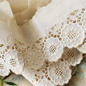 Vintage Swiss Anglaise Flounce - Craft dolls petticoats costumes