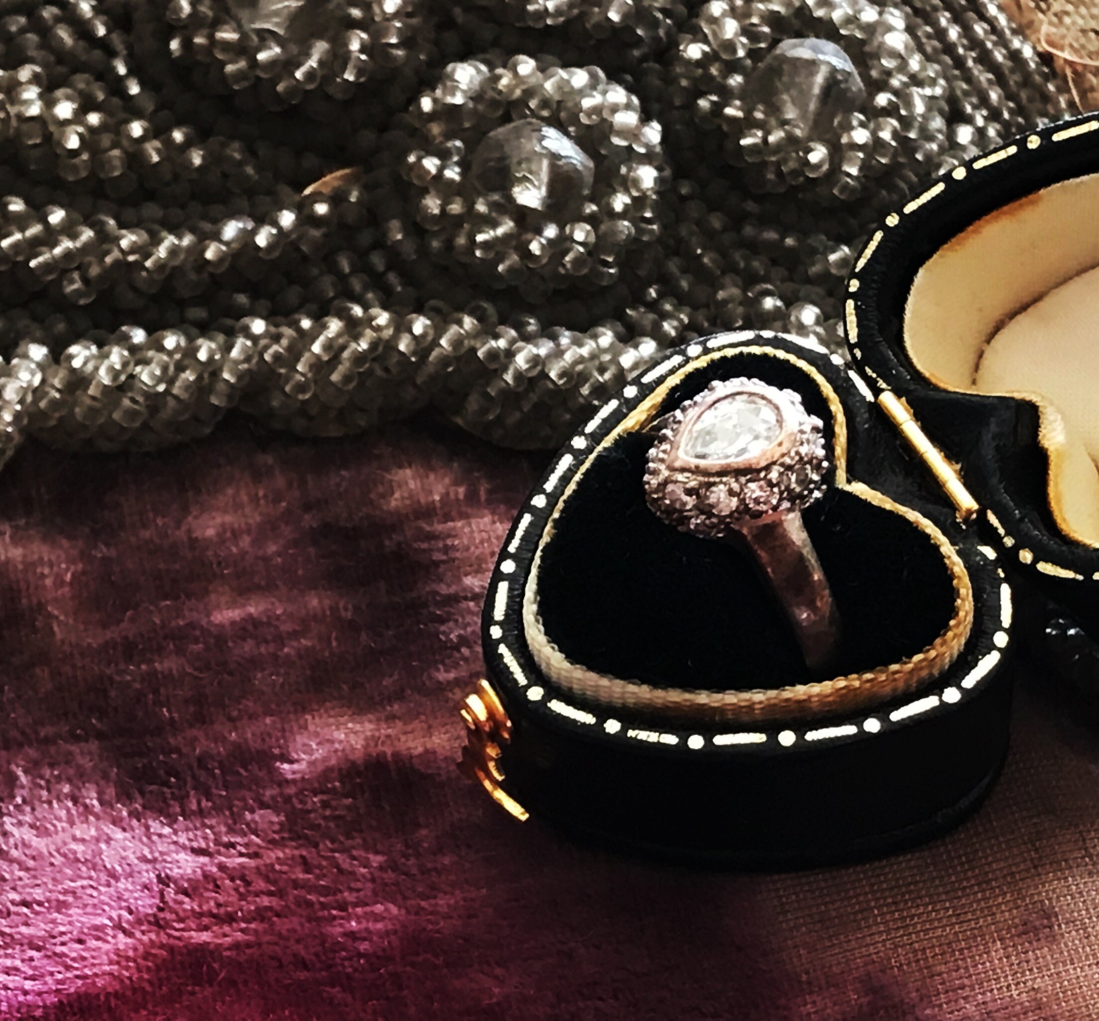 7.25 ヴィンテージ ホワイトトパーズ＆キュービックジルコニア