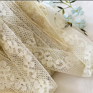 Vintage Cream Valenciennes Lace - French Lace - Craft Dolls Costumes