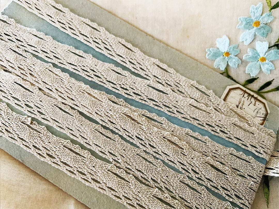 Soft French Vintage Buttonhole Torchon Natural Tape Lace Trim Craft