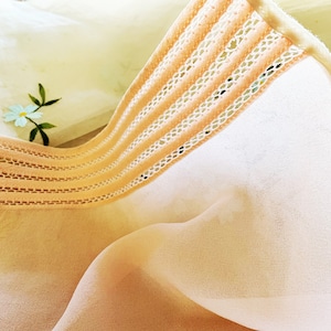 Peachy Pink Vintage Chiffon Modesty Panel
