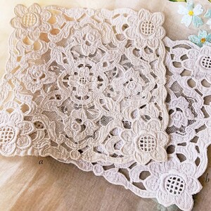 Pretty Vintage Embroidered Tulle & Cutwork Lace Doily - Dressing Table Mat  - Etsy