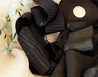 Beautiful Rayon Blend Vintage Millinery Ribbons - Fine Gauzy Wool Blend Ribbon - Craft Hat Bands Belting Bags Cushions