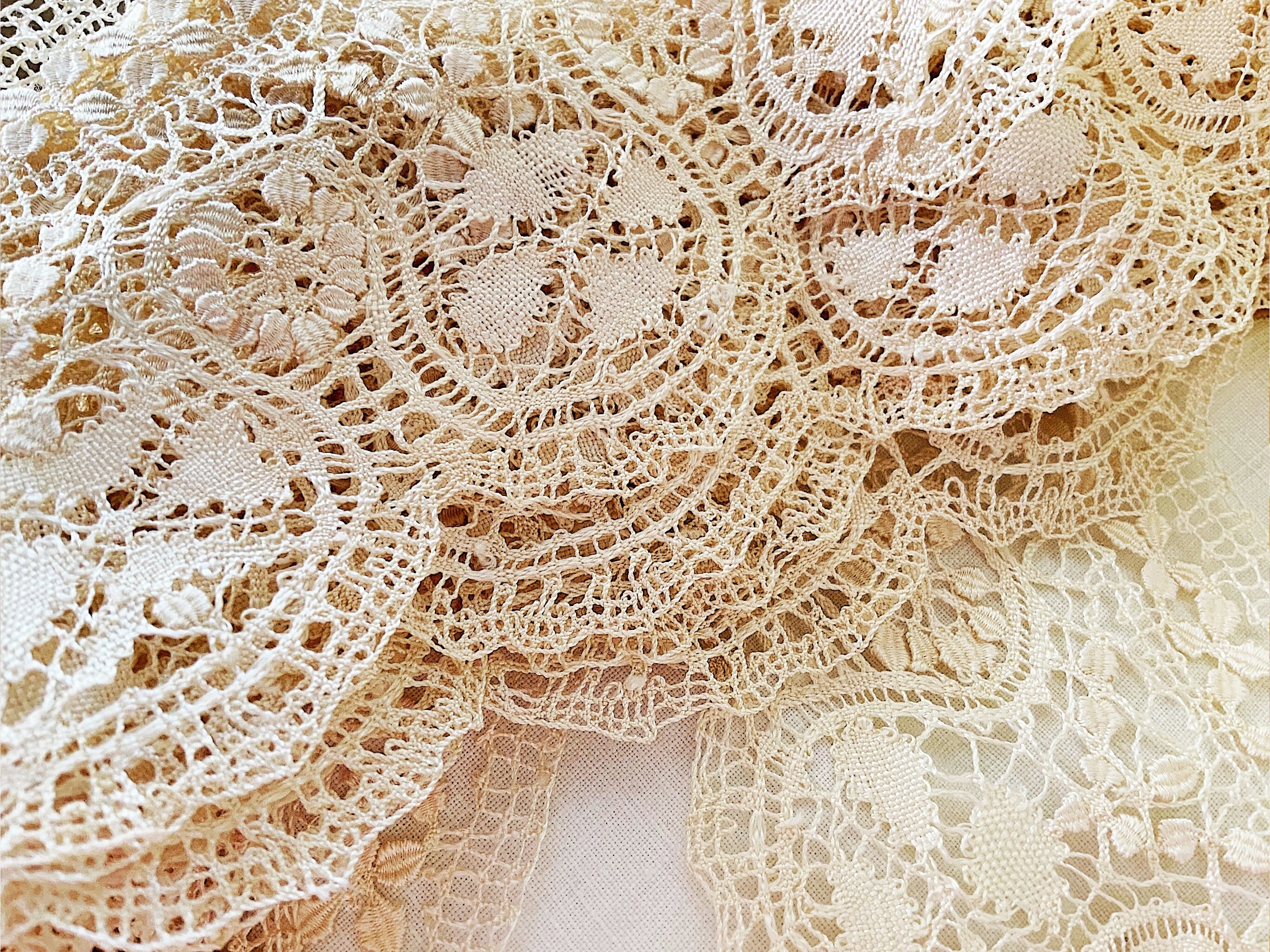 トップス 1900s Silk Maltese Lace Blouse Antique Silk Maltese Lace Shirt Front - Handmade - Pi… - Gem