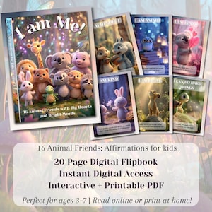 Kids affirmation, Storybook, Digital PDF, eBook, Instant Download, Flipbook, Link for ipad, computer, tablet, Children 3 to 7, Early Readers