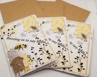 Insect, greeting card, blank greeting card, blank card, note card, illustrated cards, card set, handmade cards, occasion, greeting card set