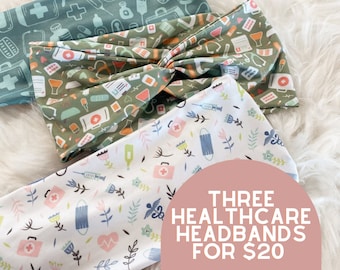 Paquete de diademas para el cuidado de la salud: ¡3 por 20! ¡Diademas de enfermera!