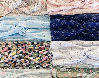 Diademas de turbante para enfermeras - Diademas para profesionales de la salud - Diadema para la escuela de enfermería - Diadema para médicos - Diadema para enfermeras - Diadema bohemia