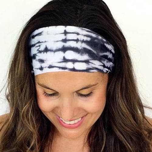 Yoga Headband - Running Headband - Workout Headband - Fitness Headband - Moonstruck Print - Boho Wide Headband