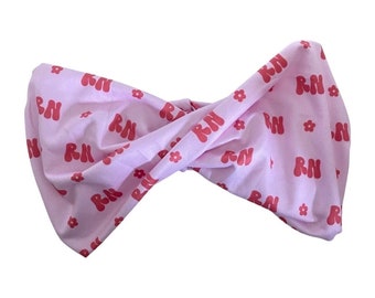 Diadema con margaritas RN - Diadema ancha - Diadema para yoga - Diadema para entrenamiento - Diadema para enfermera - Diadema bohemia