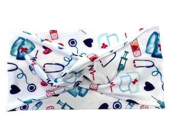 Diadema de corazones curativos - Diadema ancha - Diadema de yoga - Diadema de entrenamiento - Diadema de enfermera - Diadema bohemia