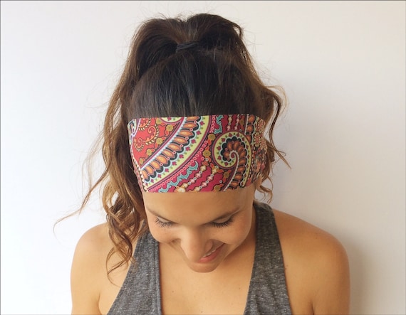 Yoga Running Headband - Wild Abandon Print - Workout Headband - Fitness Wide Nonslip Headband