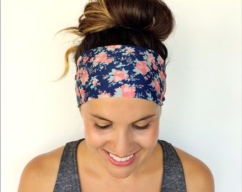 Yoga Headband - Workout Headband - Fitness Headband - Running Headband - Juliette Print - Boho Wide Headband