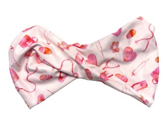 Diadema con diseño de enfermera en acuarela - Diadema con turbante - Diadema ancha - Diadema para yoga - Diadema para entrenamiento