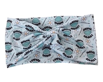 Diadema de turbante de cirugía general - Diadema ancha - Diadema de yoga - Diadema de entrenamiento - Diadema de enfermera - Diadema boho