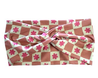 Diadema turbante vibrante - Diadema a cuadros divertida - Diadema de margaritas - Diadema de yoga - Diadema de entrenamiento - Diadema de enfermera