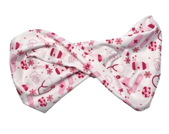 Diadema con giro de cambio largo - Diadema con turbante - Diadema ancha - Diadema de enfermera - Diadema de entrenamiento - Regalo de enfermera