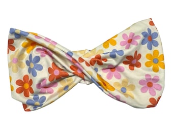 Diadema Daisy Day Twist - Diadema turbante - Diadema ancha - Diadema de yoga - Diadema de entrenamiento