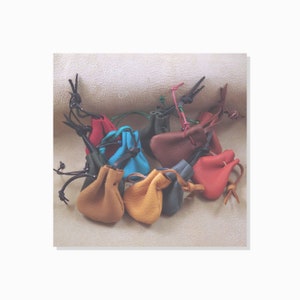 Ten Little Drawstring Pouches, Color: Mixed - Soft Strong Hand Stitched Deerskin, 2-1/2 x 2-1/2-inches - Gift Packages, Small Items, Dice