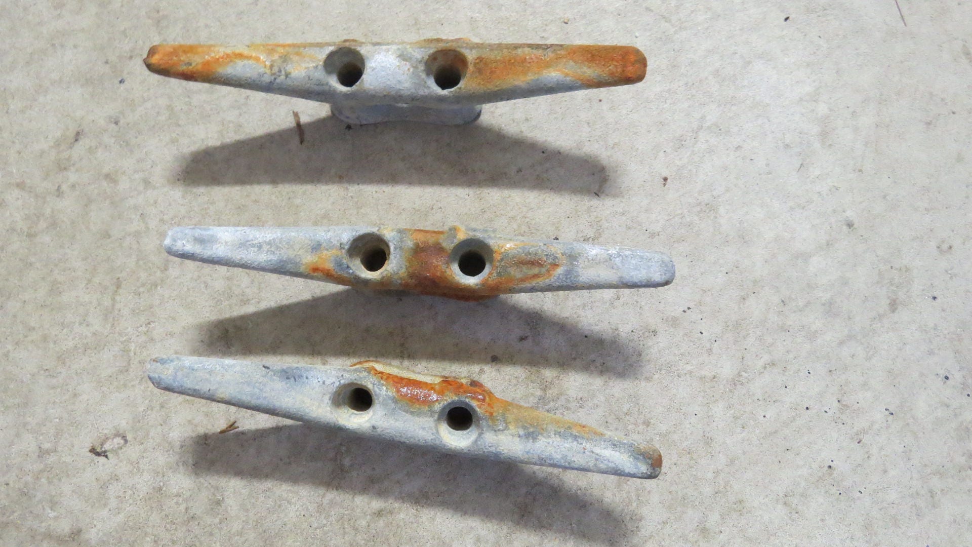 6 CLEAT Lot3 Galvanized Metal Boat Ship Dock CLEATS Red Etsy