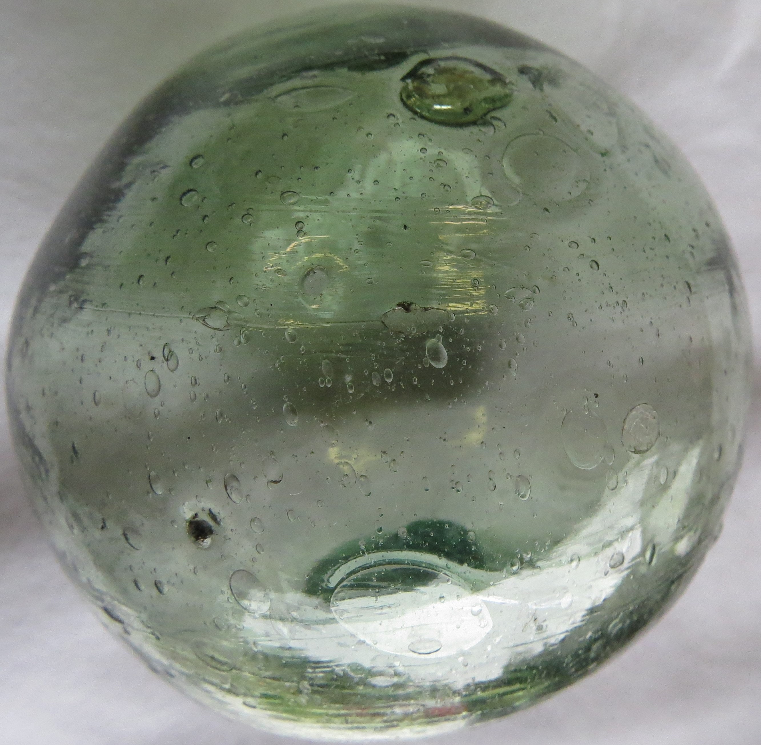 Y3875 FLOAT Glass Floating Ball fishing bouy big Japanese antique