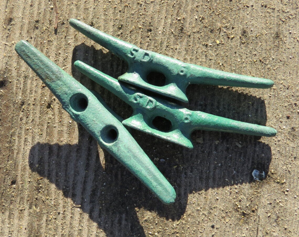 6 CLEAT Lot3 Galvanized Metal Boat Ship Dock CLEATS Red Etsy