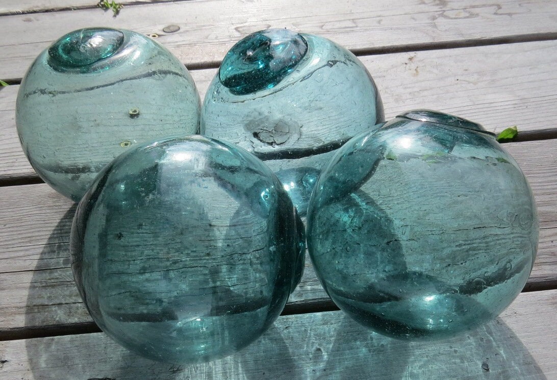 AUTHENTIC Japanese Glass Fishing Floats 5 Lot of 4 Etsy