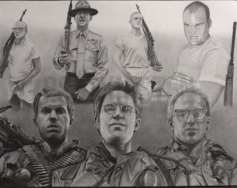 Full Metal Jacket Adam Baldwin Animal Mother Original Drawing